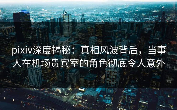 pixiv深度揭秘：真相风波背后，当事人在机场贵宾室的角色彻底令人意外