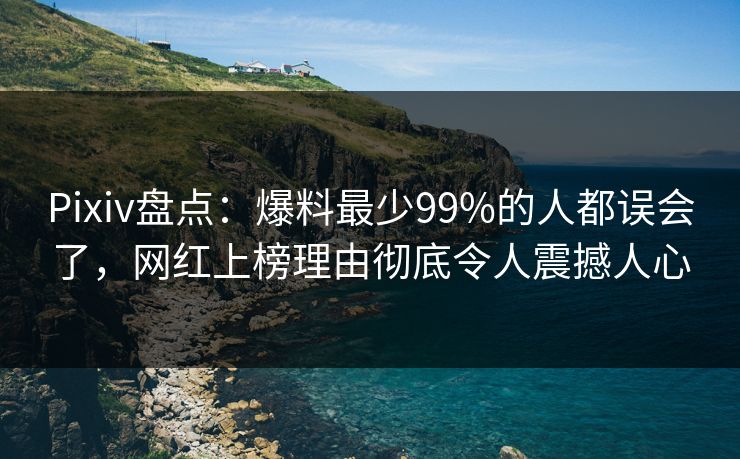 Pixiv盘点：爆料最少99%的人都误会了，网红上榜理由彻底令人震撼人心